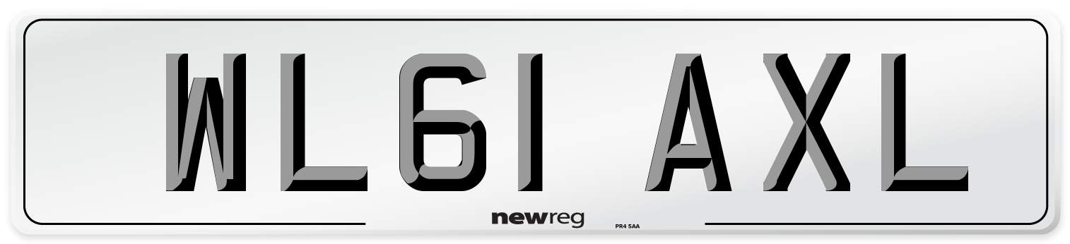 WL61 AXL Number Plate from New Reg